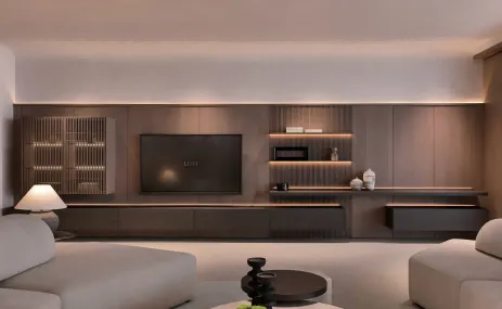 دفء الحبوب الخشبية: كيف تعيد الخزانة المخصصة بقشرة الخشب تعريف طابع منزلك